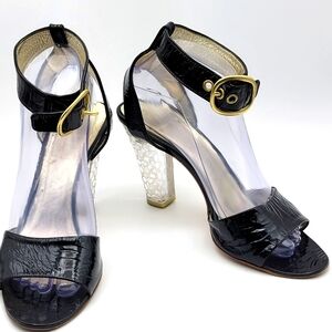 Vintage COACH Brandey Lucite Open Toe D’Orsay Style Heel SIZE‎ 8.5. #1522